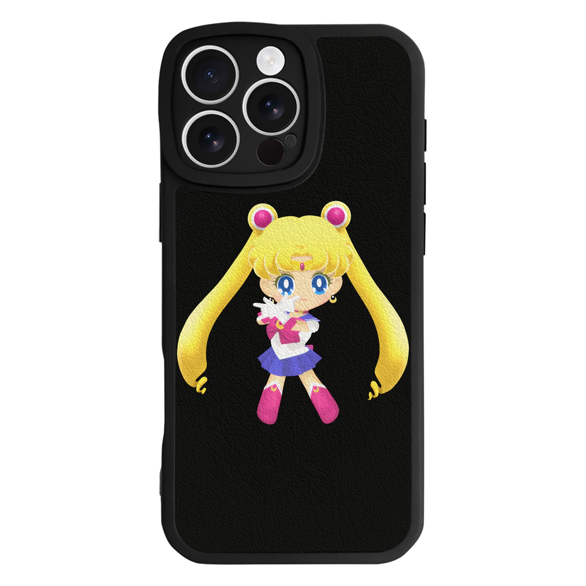 （画像用） 美少女戦士セーラームーン 月野 うさぎ つきの うさぎ Sailor Moon Tsukino Usagi 【iPhone 16シリーズ対応】シリコンスマホケース（レザー調） 材質：シリコン